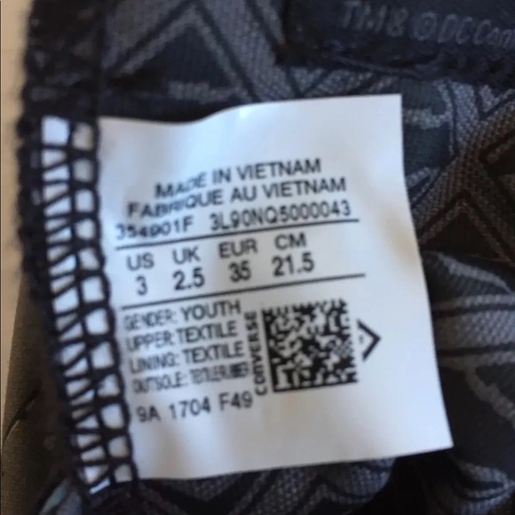 NWT Converse All Star Kids Mid Cut Batman Sneakers Size 3 Marvel Super Hero - Picture 9 of 9